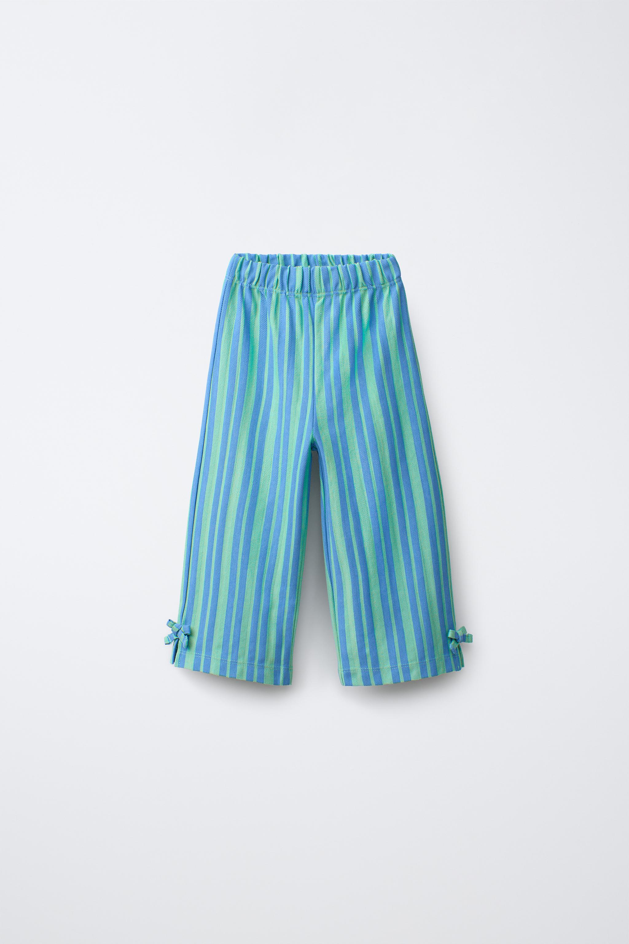 STRIPED PANTS WITH BOWS